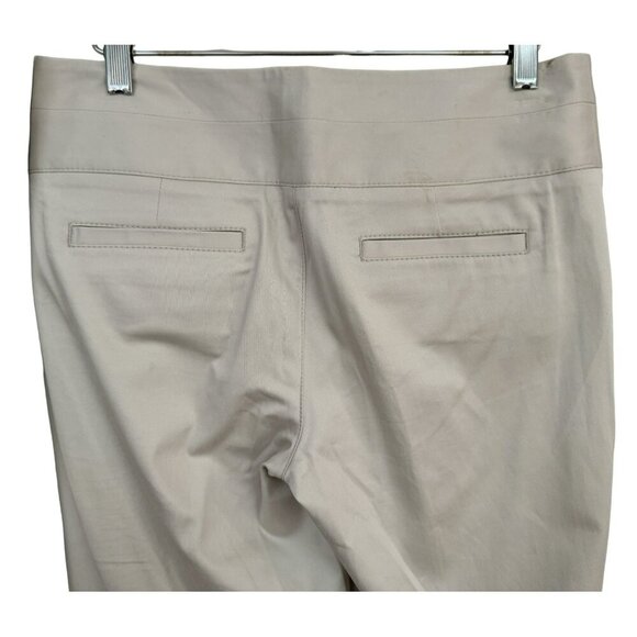 Express Editor Womens Wide Leg Cotton Stretch Khaki Pants Pockets Flat Front 2R - Picture 4 of 7